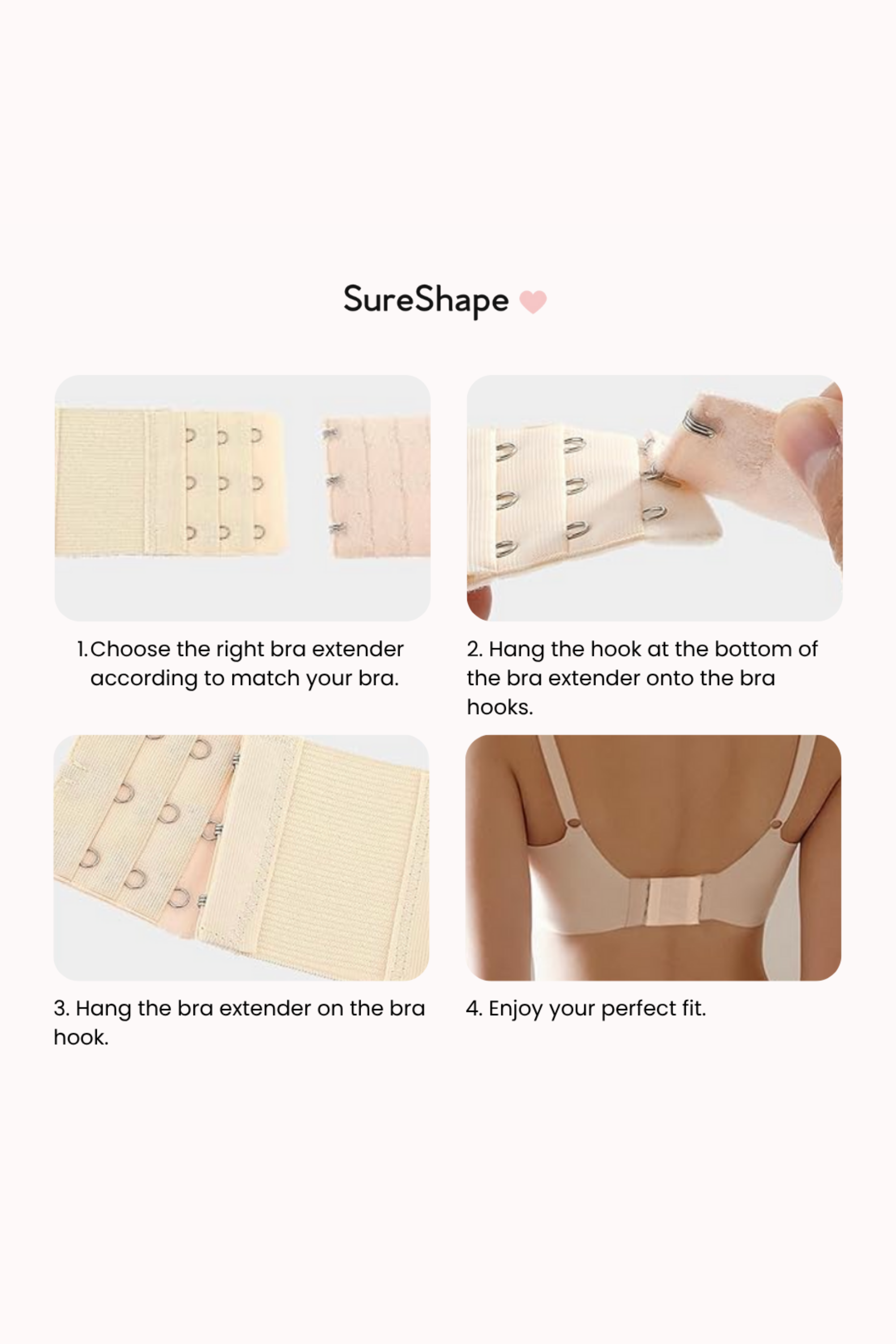 SureShape Adjustable Bra Extension Set